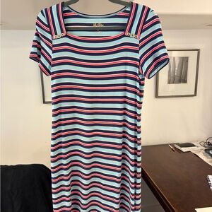Lilly Pulitzer Multi-Color Boat Neck Tee Shirt Dress